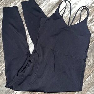 Black athletic jumpsuit. Worn once.